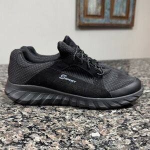 Sporto Men's Charcoal Black Sneakers